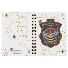 Load image into Gallery viewer, oh cute christmas bee journal notebook from painting cutest gift bee hive save the bees allie for the soul art