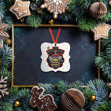 Load image into Gallery viewer, save the bees cute Oh Christmas Bee Ornament for your tree with allie for the soul art