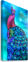 Load image into Gallery viewer, Peacock Art Dance Your Beauty Original Oil Painting 15”x 30”
