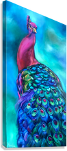Load image into Gallery viewer, Peacock Art Dance Your Beauty Original Oil Painting 15”x 30”