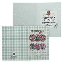 Load image into Gallery viewer, Piggie Goodwill PIg Snouts Pig Lovers Christmas Cards with watercolor art Allie for the Soul Holiday Greeting Cards