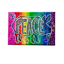 Load image into Gallery viewer, Summer Collection PEACE Rainbow Pig 5x7 Original Painting