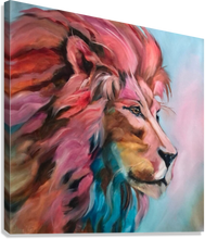 Load image into Gallery viewer, Ramsey Lion Art Reproduction on Gallery Wrapped Canvas Print from Original Painting Allison Luci- MANY Sizes