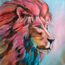 Load image into Gallery viewer, Ramsey Lion Art Reproduction on Gallery Wrapped Canvas Print from Original Painting Allison Luci- MANY Sizes