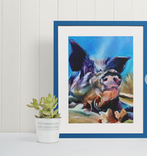 Load image into Gallery viewer, Sweet Aaron from Odd Man Inn Pig Painting Fine Art Paper Print - Live in the Moment