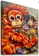 Load image into Gallery viewer, Punch the Monkey Print from Original Oil Painting - Paper or Canva - Multiple Sizes