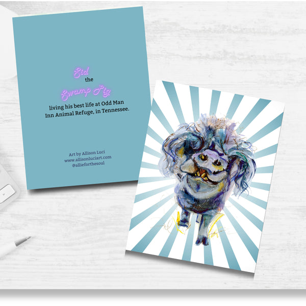 Notecards Set of 6 or 12 Sanctuary Babes from Odd Man Inn Animal Refuge