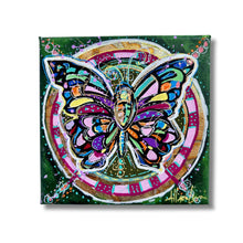 Load image into Gallery viewer, Summer Collection Stained Glass Wings of Hope 5 x 5 Original Painting
