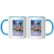 Load image into Gallery viewer, Sweet Aaron, Live for the Moment Mug, 2 Colors Blue or Pink