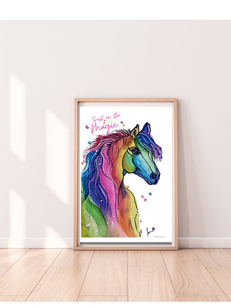 Trust in the Magic Poster Rainbow Horse - Allie for the Soul