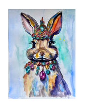 Load image into Gallery viewer, The Royal Hare Giclee Bunny Rabbit Fine Art Paper Print Multiple Sizes