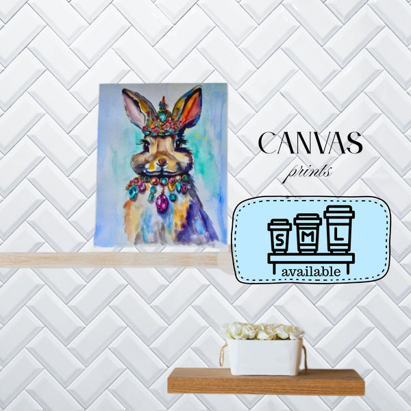 The Royal Hare CANVAS Print Bunny Love for Rabbit Awareness - Multiple Sizes