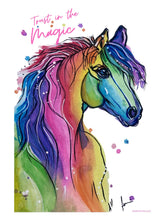 Load image into Gallery viewer, Trust in the Magic Bright &amp; Colorful Horse Fine Art Print - 2 Sizes - Allison Luci Art
