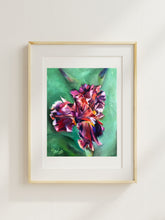 Load image into Gallery viewer, Wild Soul Iris Oil Painting Print on Paper -4" x5"- Allison Luci PRINT STOCK SALE