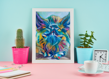 Load image into Gallery viewer, Large 9" x 12" Colorful Pig Portrait Fine Art Print PRINT STOCK