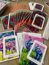 Load image into Gallery viewer, elephant print of the month club from original elephant painting with collectible kindness card and sticker