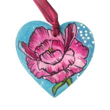 Load image into Gallery viewer, Peony Flower Heart Ornaments - SPRING BLOOM COLLECTION
