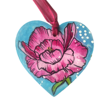 Load image into Gallery viewer, Peony Flower Heart Ornaments - SPRING BLOOM COLLECTION