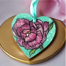 Load image into Gallery viewer, Peony Flower Heart Ornaments - SPRING BLOOM COLLECTION