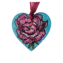 Load image into Gallery viewer, Peony Flower Heart Ornaments - SPRING BLOOM COLLECTION