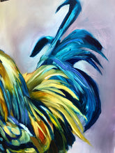 Load image into Gallery viewer, Helene, the Chicken Queen Original Oil Painting 12” x 16” on Cradled Gessoboard