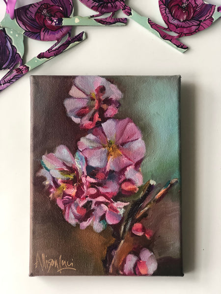 A Cherry Branch Original Painting - SPRING BLOOM COLLECTION