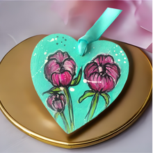 Load image into Gallery viewer, Peony Flower Heart Ornaments - SPRING BLOOM COLLECTION