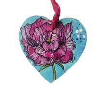 Load image into Gallery viewer, Peony Flower Heart Ornaments - SPRING BLOOM COLLECTION