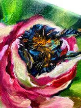 Load image into Gallery viewer, Sleeping Beauty Bee Butt in Rose Original Oil Painting 5” x 5”