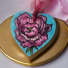 Load image into Gallery viewer, Peony Flower Heart Ornaments - SPRING BLOOM COLLECTION