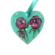 Load image into Gallery viewer, Peony Flower Heart Ornaments - SPRING BLOOM COLLECTION
