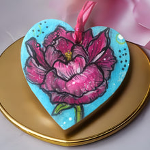 Load image into Gallery viewer, Peony Flower Heart Ornaments - SPRING BLOOM COLLECTION