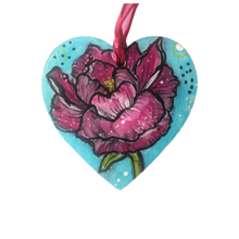 Load image into Gallery viewer, Peony Flower Heart Ornaments - SPRING BLOOM COLLECTION