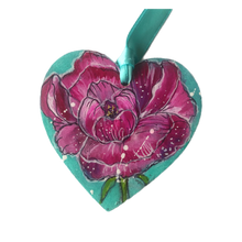 Load image into Gallery viewer, Peony Flower Heart Ornaments - SPRING BLOOM COLLECTION