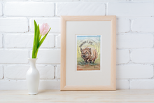 Load image into Gallery viewer, Tater Tot Pig Rescue Art Print - Innocence and Joy PRINT STOCK SALE