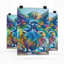 Load image into Gallery viewer, Large 9" x 12" Colorful Pig Portrait Fine Art Print PRINT STOCK