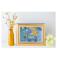 Load image into Gallery viewer, Asleep or Awake I Dream of You Pig Moon Art PAPER Giclee PRINT - Multiple Sizes