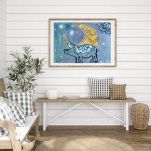 Load image into Gallery viewer, Asleep or Awake I Dream of You Pig Moon Art PAPER Giclee PRINT - Multiple Sizes