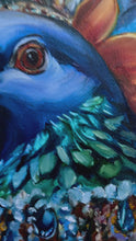 Load and play video in Gallery viewer, SOAR Royal Pigeon Art Original Oil Painting - Jewel Collection - 10 x 10