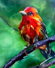 Load image into Gallery viewer, Keep Your Flame Bird Art PAPER or CANVAS PRINTS Multiple Sizes