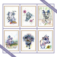 Load image into Gallery viewer, Art Prints, Individual or Set of 6 Sanctuary Babes from Odd Man Inn Animal Refuge
