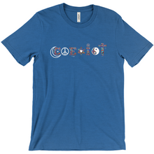Load image into Gallery viewer, coexist free equality love peace harmony allie for the soul heart art happy t-shirt womens ladies mens
