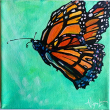 Load image into Gallery viewer, Butterfly Kiss 6" x 6"Butterfly Painting - Original - Butterfly Spring Collection