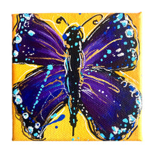 Load image into Gallery viewer, Let your Dreams be Wings 4&quot; x 4&quot;Butterfly Painting - Original - Butterfly Spring Collection
