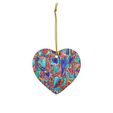 Load image into Gallery viewer, Allie for the Soul Heart Art Ceramic Ornaments
