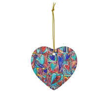 Load image into Gallery viewer, Allie for the Soul Heart Art Ceramic Ornaments