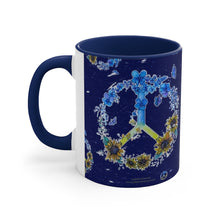 Load image into Gallery viewer, Peace for Ukraine Dark Blue Coffee Mug, 11oz
