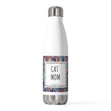 Load image into Gallery viewer, Cat Mom Colorful Heart Art 20oz Insulated Bottle