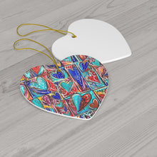 Load image into Gallery viewer, Allie for the Soul Heart Art Ceramic Ornaments