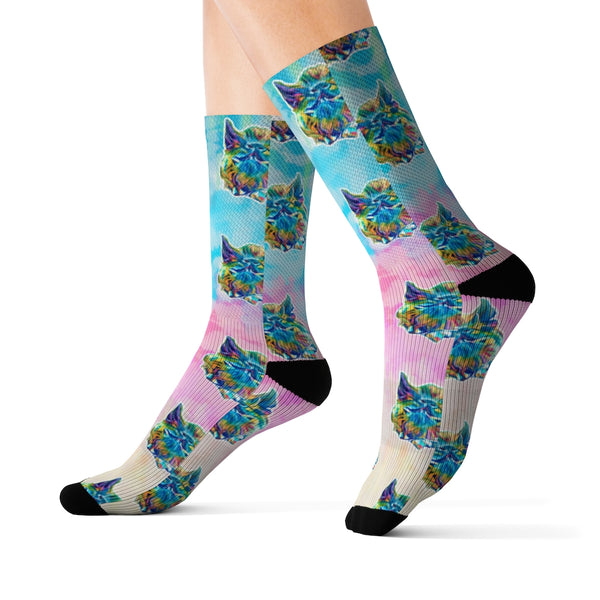 Tie Dye Colorful Pig Socks - Happy Hans2
